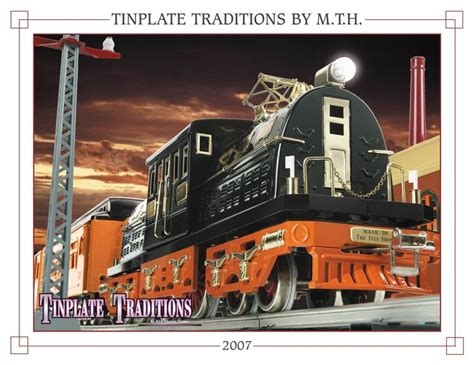 Mth Tinplate Traditions 2007 Catalog Cover Catalog Cover Traditional