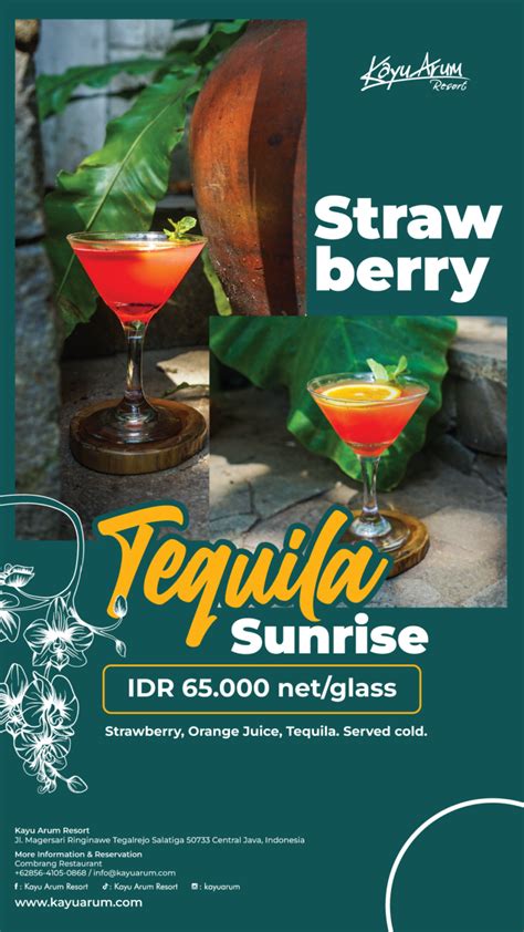 Strawberry Tequila Sunrise Kayu Arum Resort Salatiga