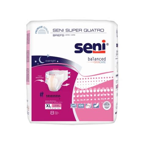 Seni Super Quatro Incontinence Brief Xl Breathable Overnight S Xl