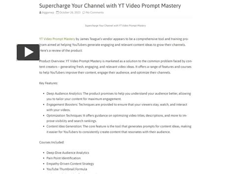 PPT Supercharge Your Channel With YT Video Prompt Mastery PowerPoint