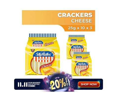 Skyflakes Crackers Cheese Flavor 25g X 10 X 3 Lazada Ph