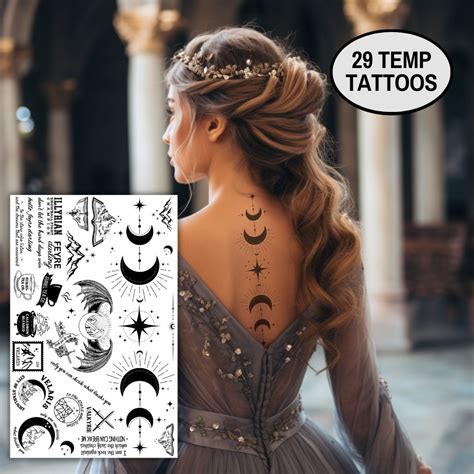 Acotar Temporary Tattoos Acotar Ts Velaris Valkyrie Acotar Merch Rhysand Feyre Sarah J Maas