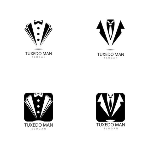 Premium Vector Tuxedo Man Logo Design Vector Template