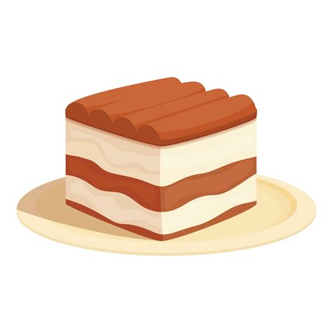 Tiramisu Biscuit Icon Cartoon Vector Food Cake Vector Art At