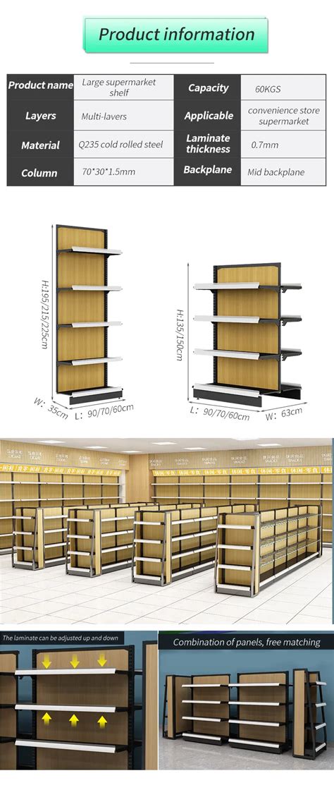 Customized Miniso Grocery Gondola Shelving Supermarket Shelves Wisda