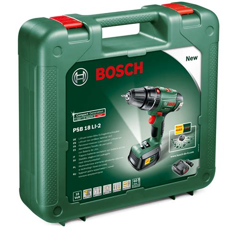 Toolstop Bosch Psb Li V Cordless Diy Combi Drill X Ah Battery