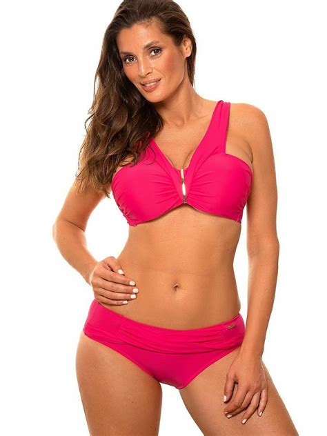 Marko Padded Underwire Bikini Set Top Slip Bottom M Fuchsia