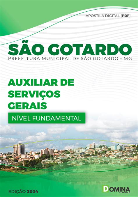 Apostila Auxiliar de Serviços Gerais São Gotardo MG 2024