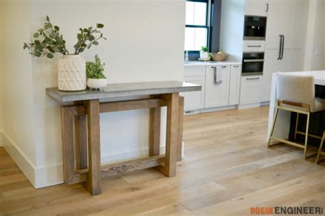 Concrete Top Console Table » Rogue Engineer