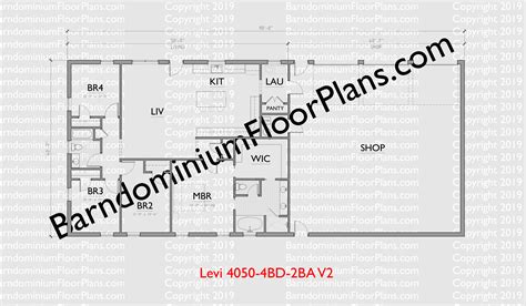 Levi Version Barndominium Barndominiumfloorplans Barn Homes Floor