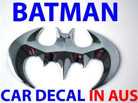 Metal Batman CAR Bike BAT Logo Decal Sticker Emblem Badge 3D Silver IN ...