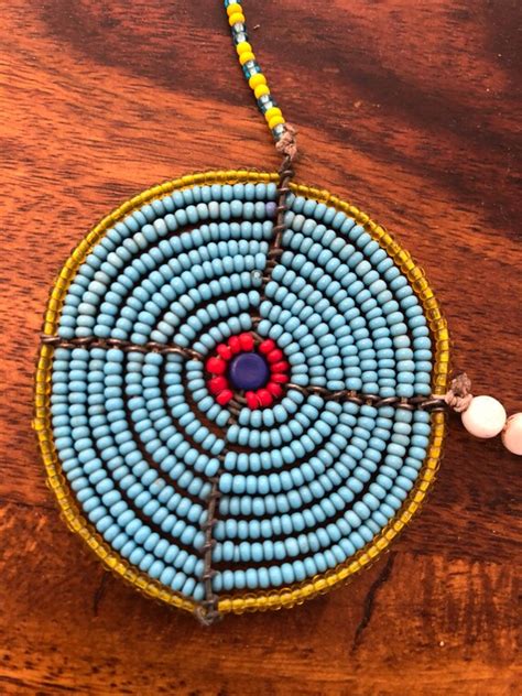 Circular Beaded Pendant Necklace From The Maasai Mara Gem