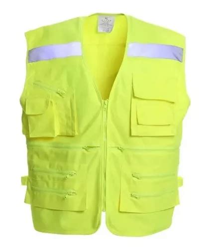 Chaleco Geologo Amarillo Fluor Cuotas Sin Inter S