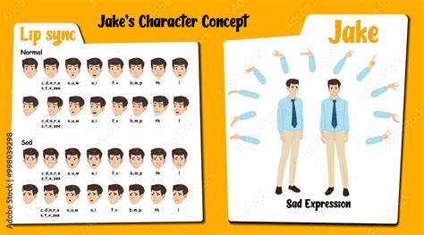 Sad male employee cartoon character AKA Jake, men wearing an office ...