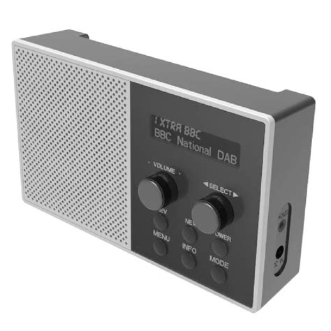 Portable Dabfm Radio With Bluetooth Earphone Aux In Function Digital Display