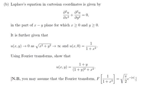 Solved B Laplace S Equation In Cartesian Coordinates Is Chegg