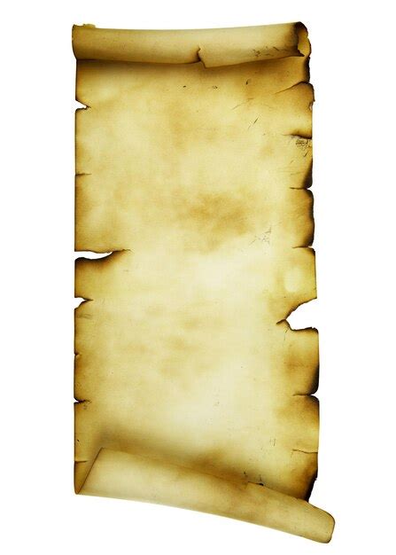 Premium Photo Ancient Scroll Isolated Over A White Background