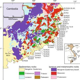 Sample Locations And Regional Geology Modified From Luong Et Al