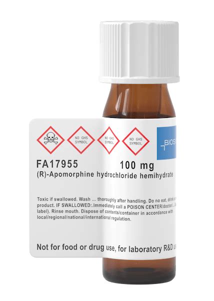 R Apomorphine Hydrochloride Hemihydrate 41372 20 7 Fa17955