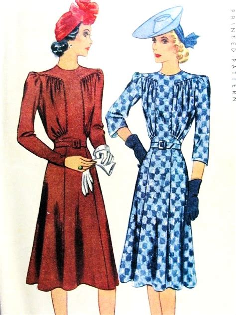 1940s LOVELY Dress Pattern McCALL 3862 Daytime Or Dinner Party Bust 34