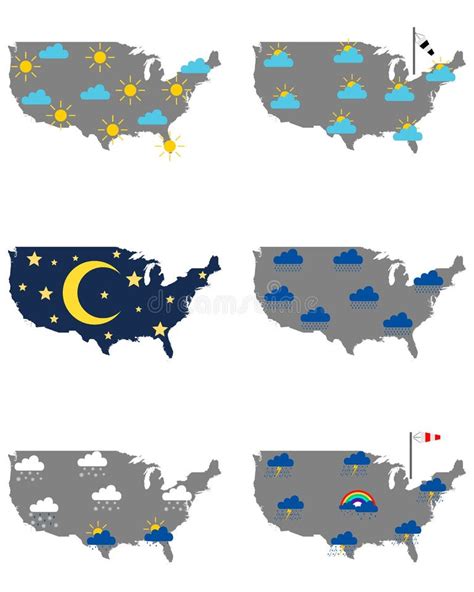 Weather Map Symbols Stock Illustrations 1 183 Weather Map Symbols Stock Illustrations Vectors