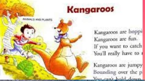 The Kangaroos Song English Poem For Kids With Lyrics Poem About