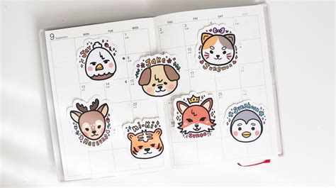 Enhypen Animal Emoticon Sticker Set 7 Stickers Kpop Etsy