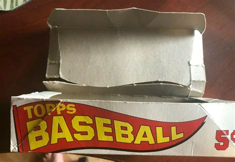 Topps Baseball Empty Wax Pack Display Box Complete Mickey Mantle