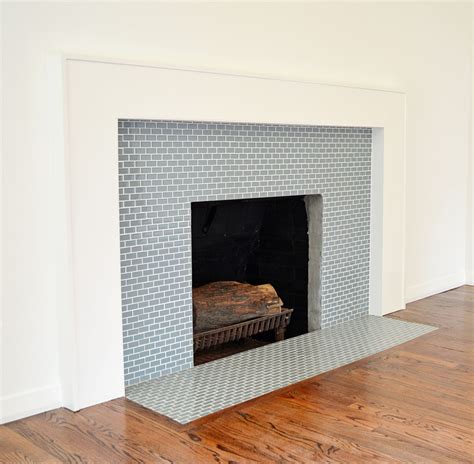 Adding A Subway Tile Fireplace Surround For A Modern Look - Home Tile Ideas