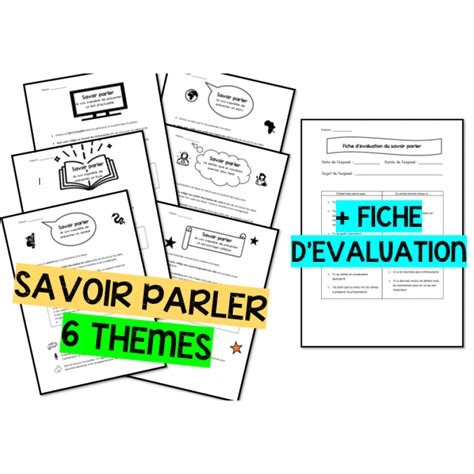 SAVOIR PARLER 6 THEMES fiche d évaluation