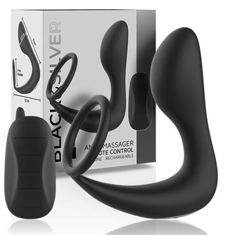 Masajeador Anal Con Control Remoto BLACK SILVER Compra Discrettoys