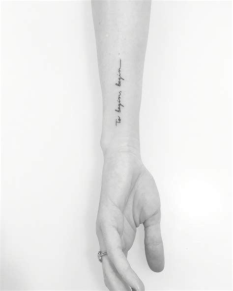 Minimal Script Tattoo