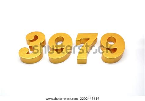 Number 3979 Made Goldpainted Teak 1 Stock Photo 2202443619 | Shutterstock