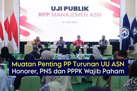 Sudah Tahap Uji Publik Pasal Pp Turunan Uu Asn Segera Terbit Ini