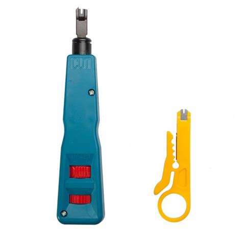 Lbsc Network Wire Punch Down Impact Tool With Two Blades 110 And Bk And Network Wire Stripper