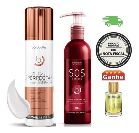 Borabella Sos Reconstrucao 240ml Progressiva Perfecta 250g Frete grátis