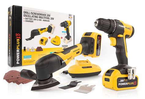 Powerplus POWXBBOX10 Home Power Tool Set 2 Items Incl Battery