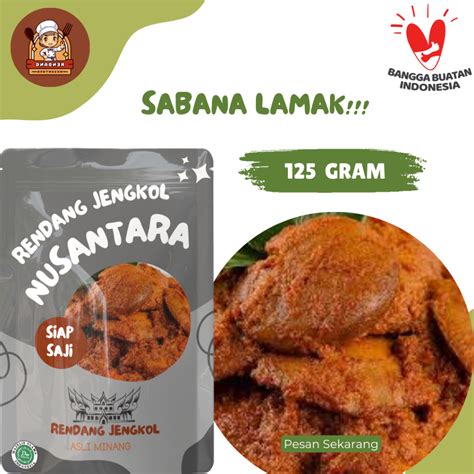 Jual Rendang Rendang Jengkol Empuk Gram Shopee Indonesia