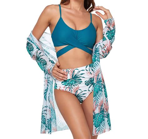 STRÓJ kąpielowy bikini 3w1 WYSOKI STAN pareo S141 ERLI pl