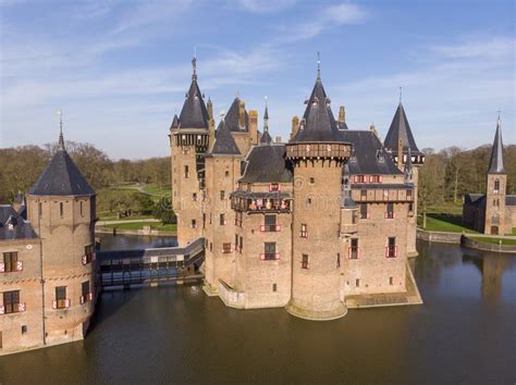 Aerial Bird Eye View of De Haar Castle, Netherlands Editorial Photo ...