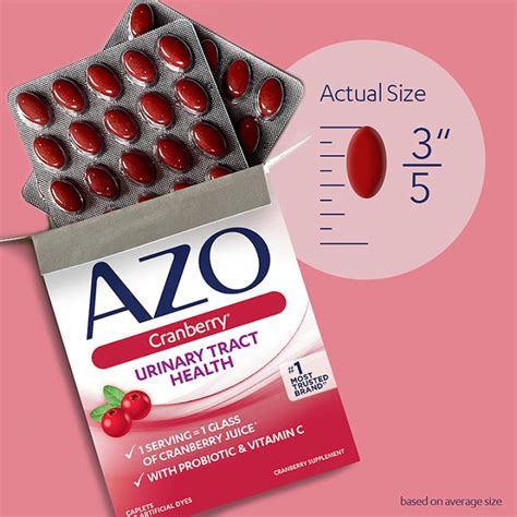 Azo Urinary Tract Health Cranberry 50 Caplets 220 Softgels Th