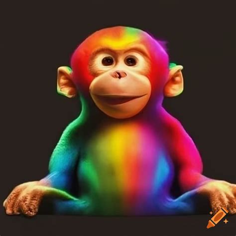 Colorful Monkey Representing Autism Awareness On Craiyon