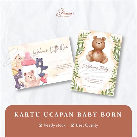 Jual Kartu Ucapan Welcoming Baby New Born Kelahiran Bayi Greeting Card