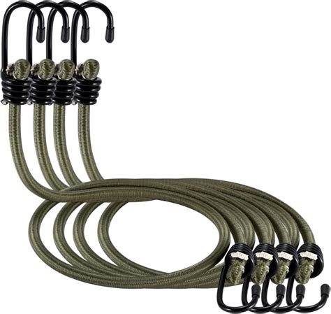 Bungee Cord Akamino 12 Pack Adjustable Bungee Cords With Metal Hooks