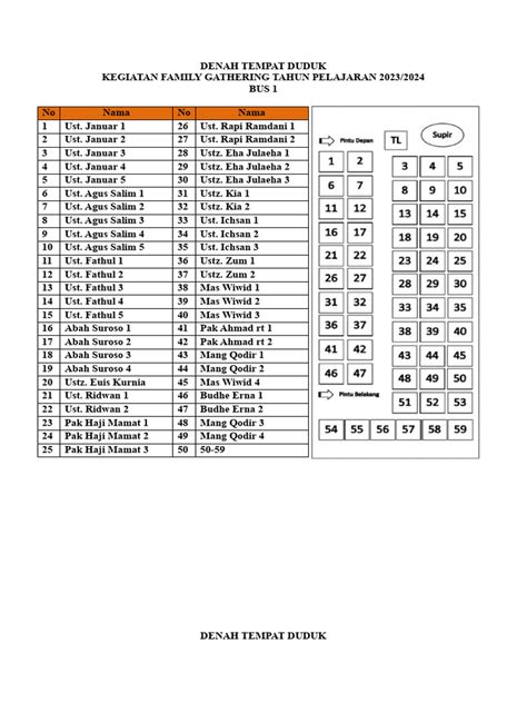 Denah Tempat Duduk Bis Pdf