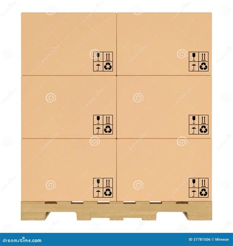 Cardboard Boxes On Pallet Stock Photo Image Of Palette