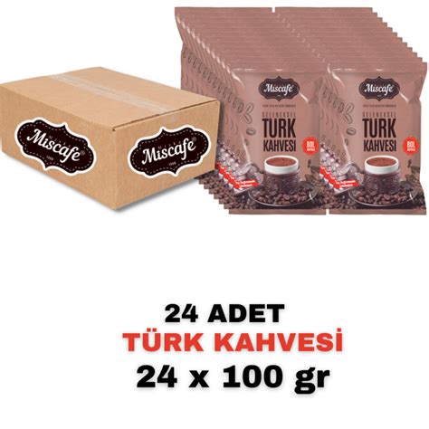 Miscafe Toptan Geleneksel Türk Kahvesi 24 Adet X 100 gr 100 Arabica