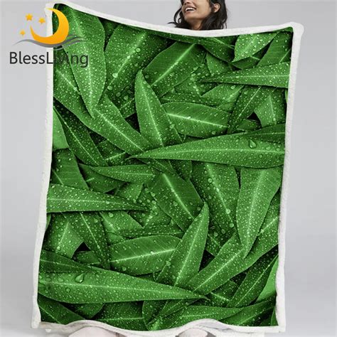 Blessliving Eukalyptus Bl Tter Bett Decke Blatt Textur Decke