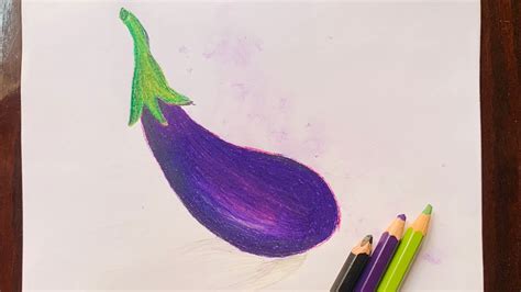 How To Draw An Eggplant 🍆 Eggplant Drawing Tutorial For Beginners Jk