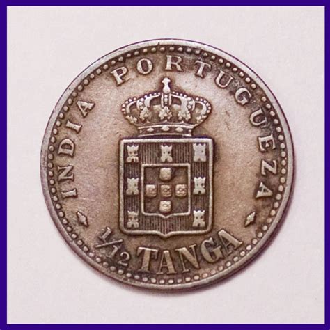 Sold Indo Portuguese Th Tanga Carlos Copper Coin